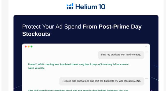 Helium 10: mesterséges intelligencia segíthet elkerülni a Prime Day utáni készlethiányt