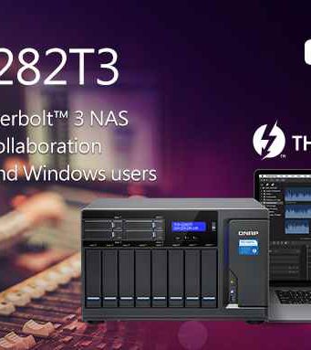 Növeli a platformok közti együttműködést a QNAP TVS-1282T3 Thunderbolt 3 NAS